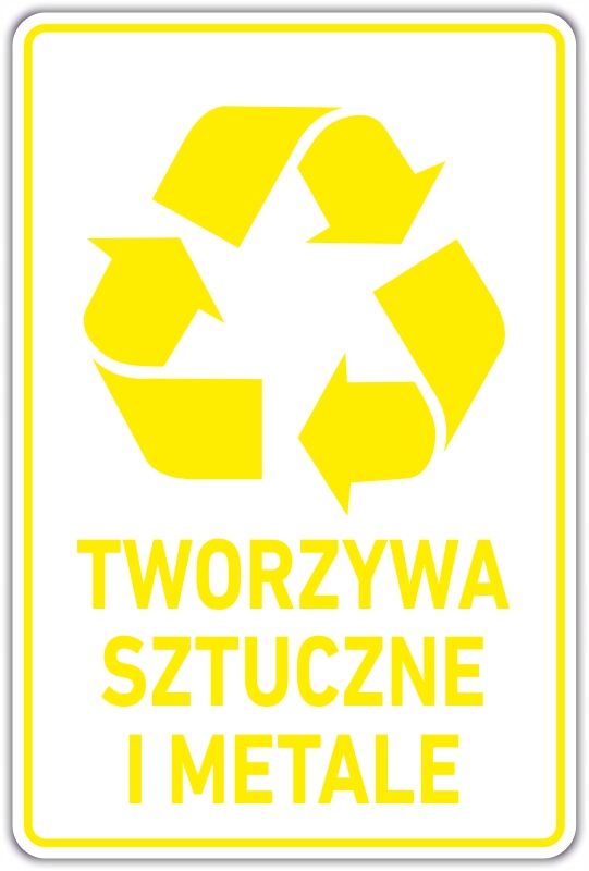 

Tworzywa - Naklejka na kosz segregacja śmieci 30cm