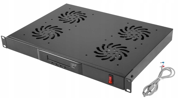 

Panel wentylacyjny 19 czarny 1u 4x wentylator