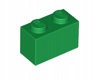 

lego klocek 1x2 Zielony x 10 sztuk 3004