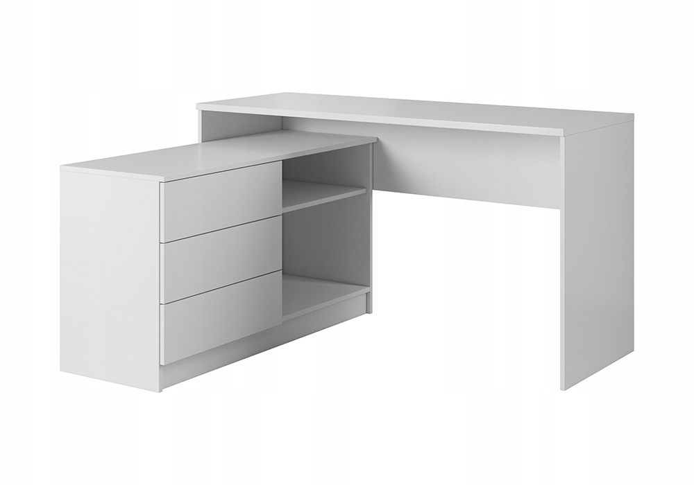Biurko nowoczesne biały mat 3 szuflady narożne Kod producenta Teo-B