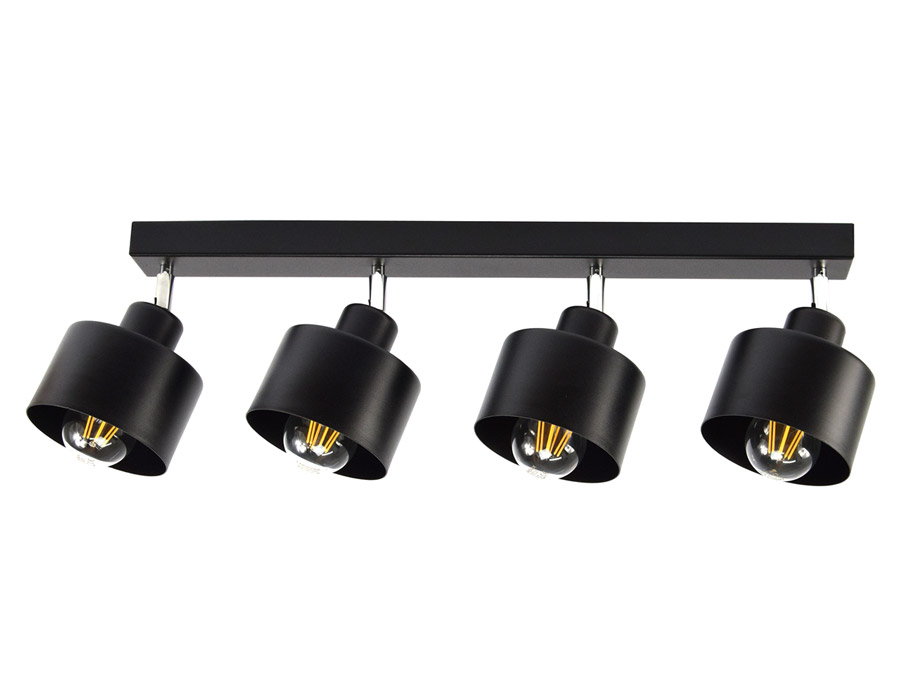 

Lampa Plafon Skandynawska Loft Czarna 384-B4 Led