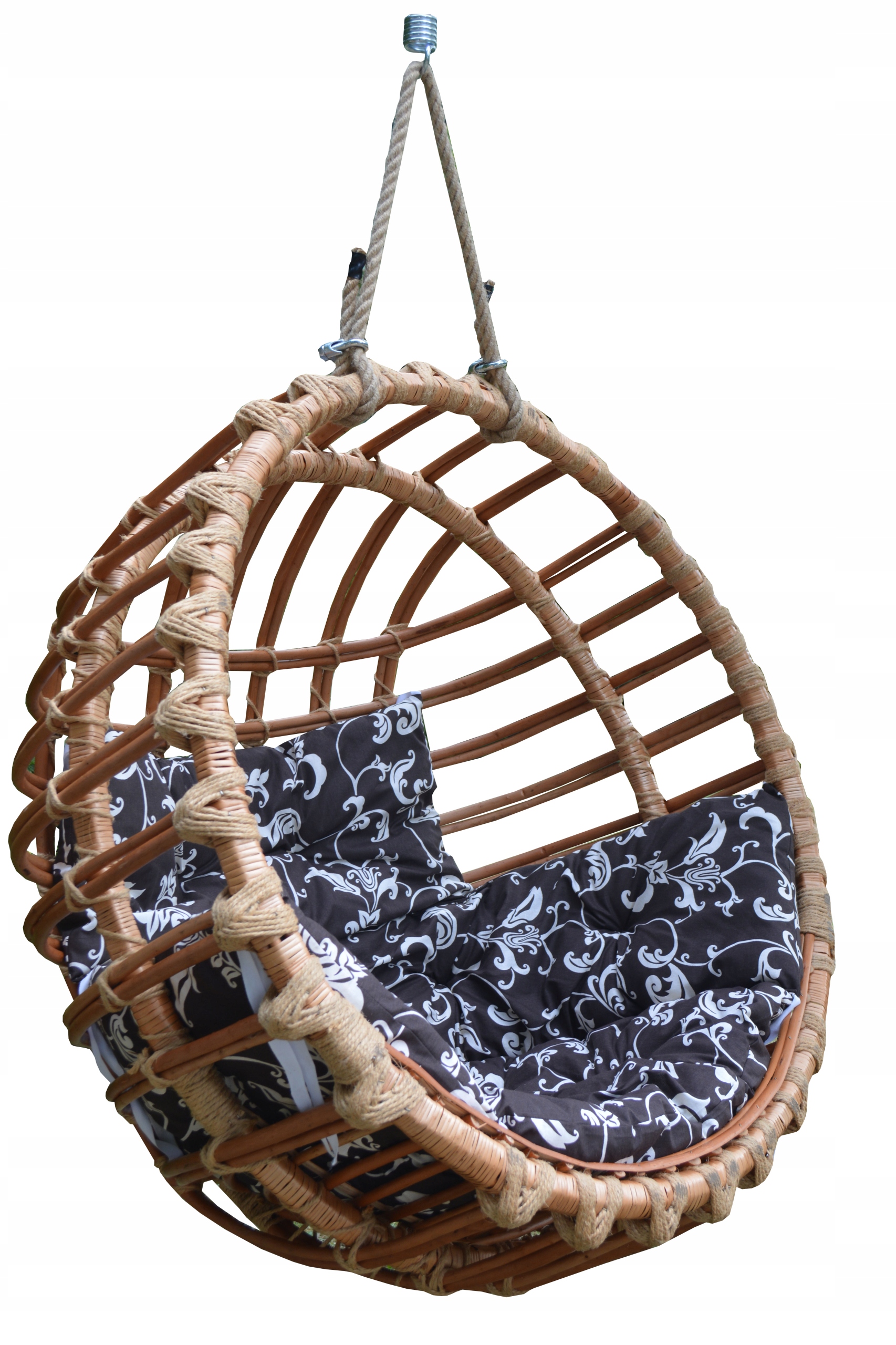 FOTEL WIKLINOWY WISZĄCY NATURAL Huśtawka z wikliny