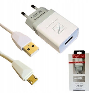 

Ładowarka Sieciowa Usb 1A Maxximus Micro Usb Kabel
