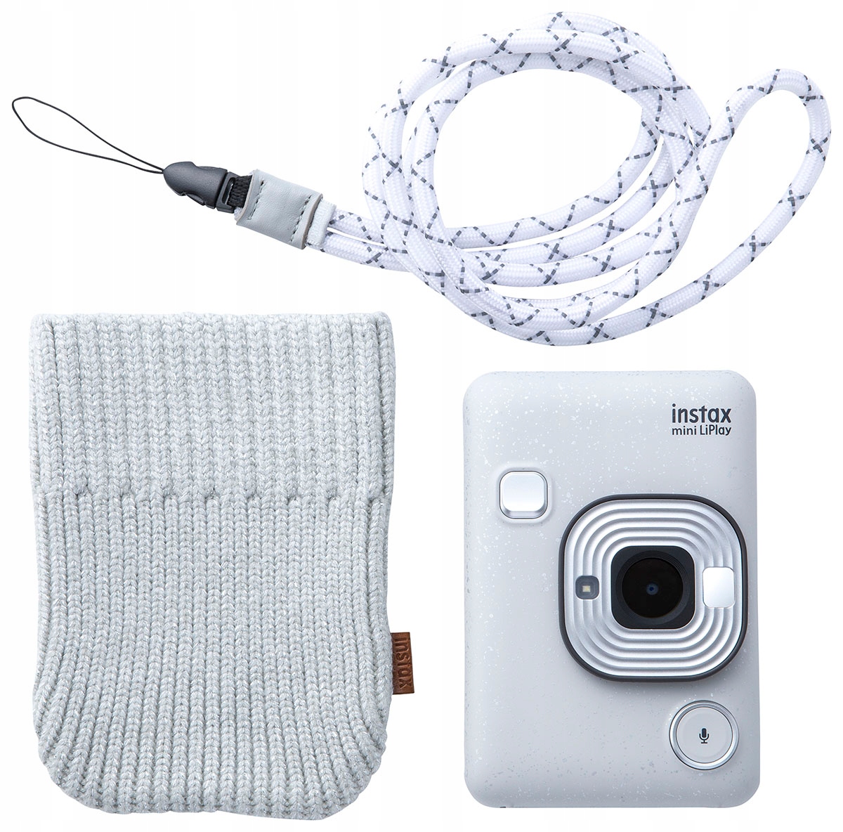 Zestaw Instax Mini LiPlay Stone White Bundle Soft