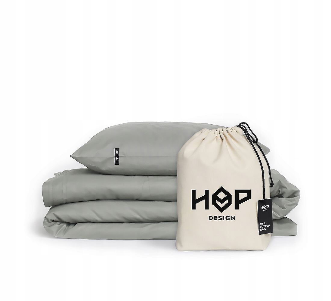 Obliečka na prikrývku 160 x 200 tmavosivá, Hop Design čistá hrubá bavlna