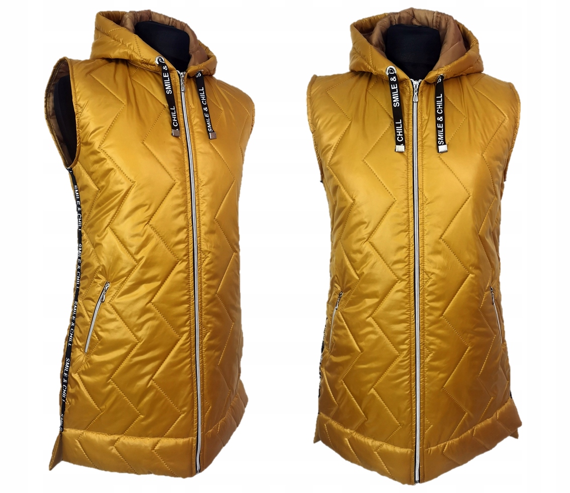 ASYMETRYCZNA DŁUŻSZA KAMIZELKA PIKOWANA M 38 Marka inna