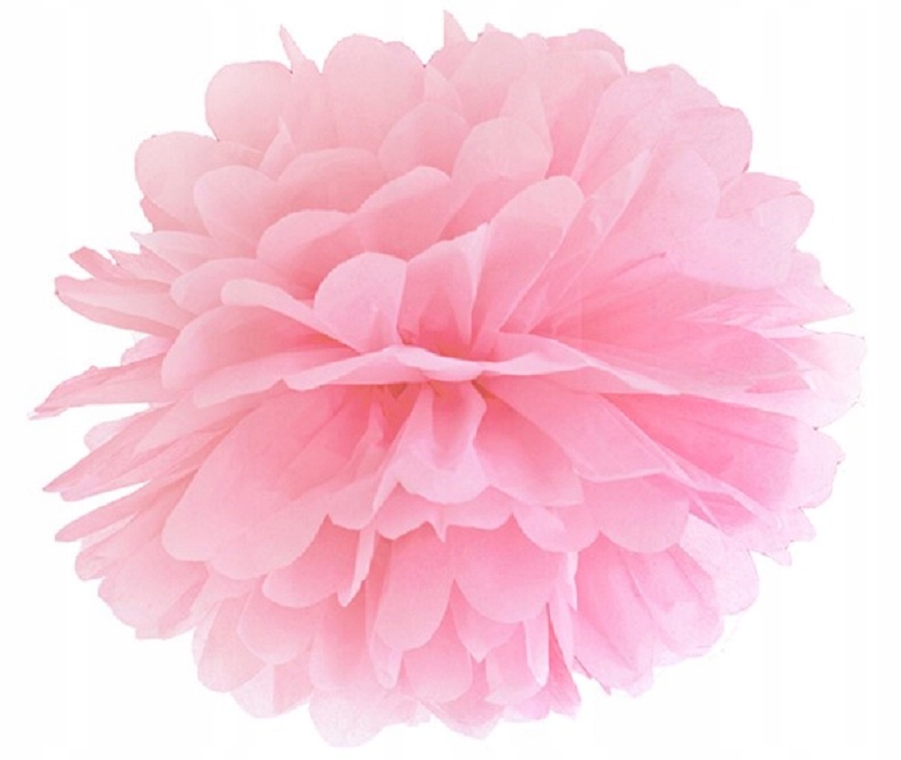 

Pompon bibułowy jasny różowy 25 cm