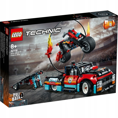 LEGO TECHNIC 42106 Furgonetka i motor kaskaderski