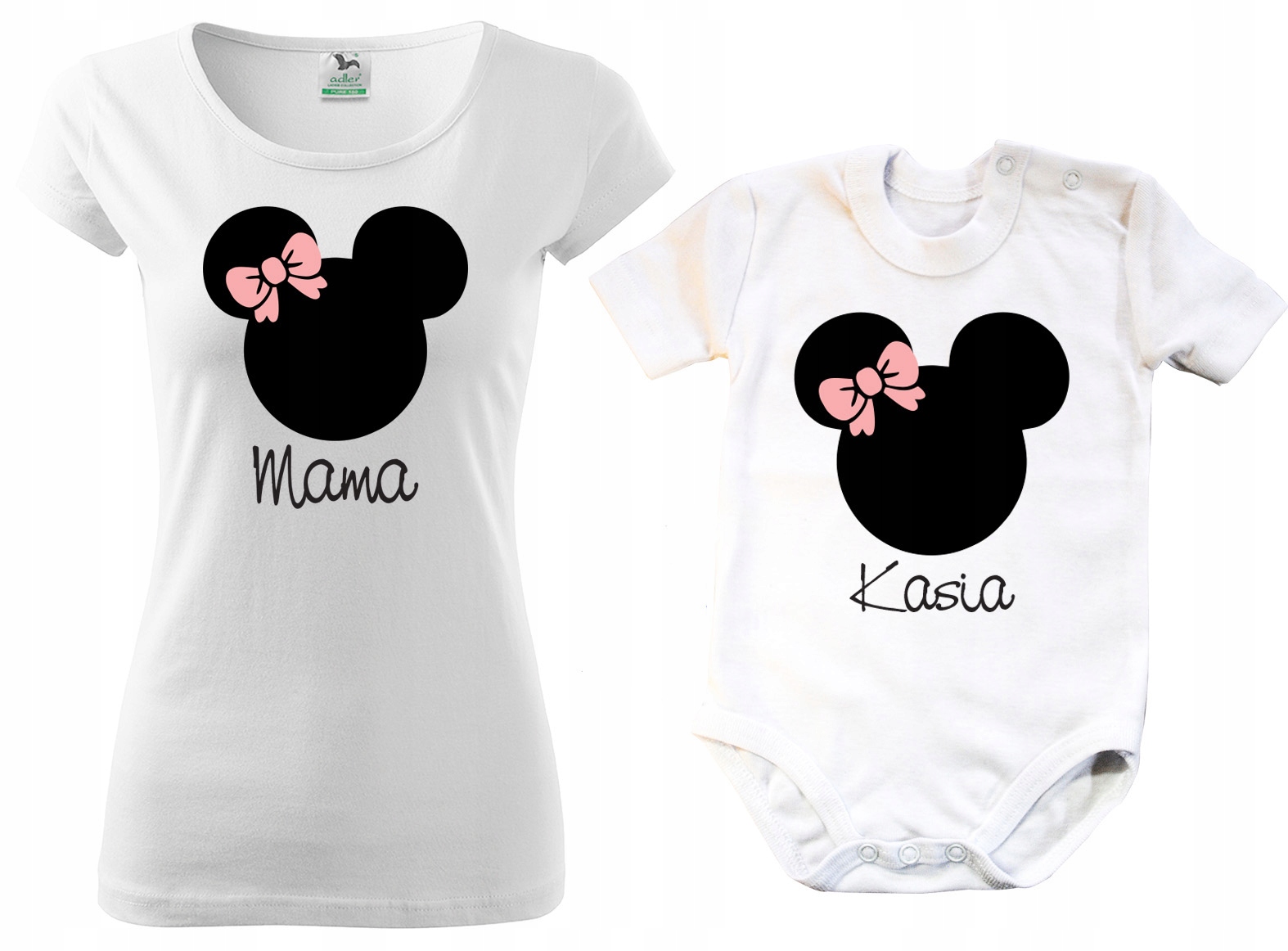 ZESTAW Damska KOSZULKA DLA Mamy I BODY dla CÓRKI