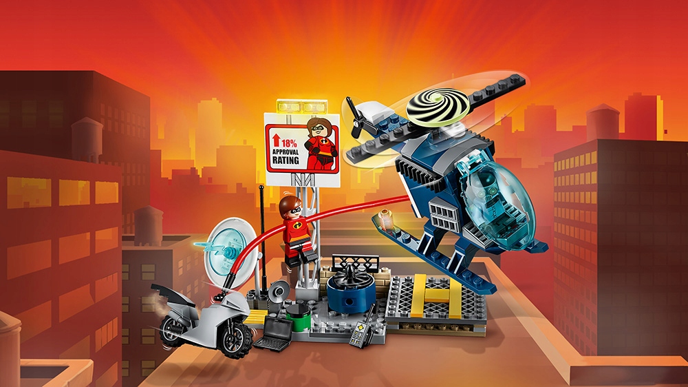 LEGO JUNIORS 10759 Iniemamocni Pościg Elastyny Helikopter Motor Płeć chłopcy dziewczynki