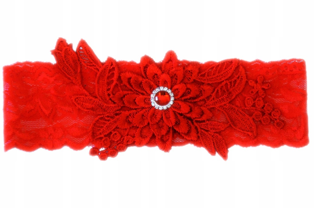 

Czerwona Podwiązka koronka na studniówkę Jakość