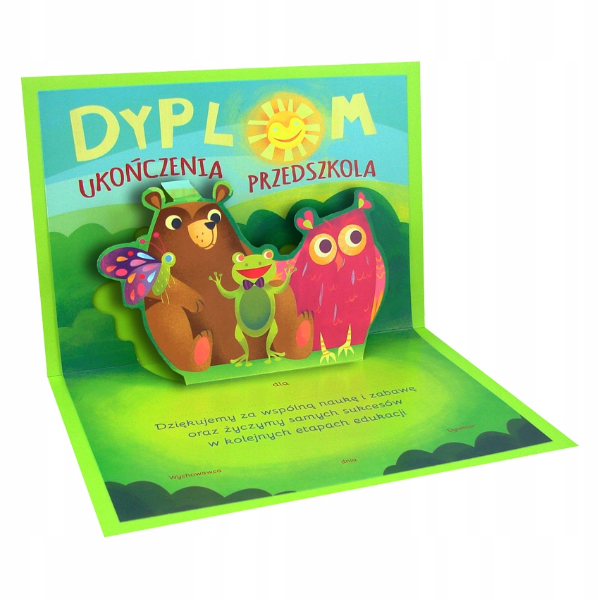 

Dyplom Ukończenia Przedszkola 3D ruchome oczka