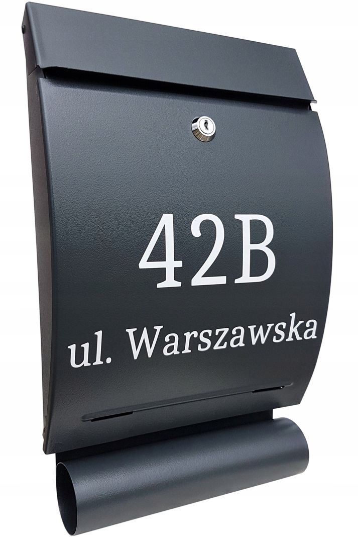 

Skrzynka Na Listy Pocztowa Numer Domu, Napis