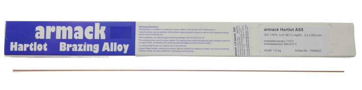 

Lut twardy Ag5P 2mm Amasan 1szt. Chłodnictwo klima