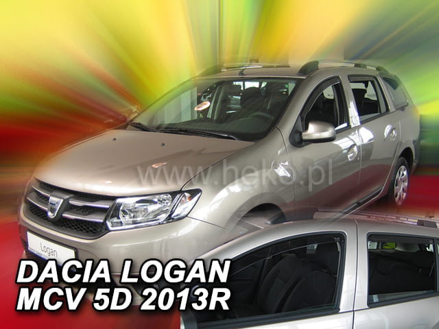 Owiewki szyb DACIA LOGAN II MCV 2013-.. PRZÓD+TYŁ Producent Heko