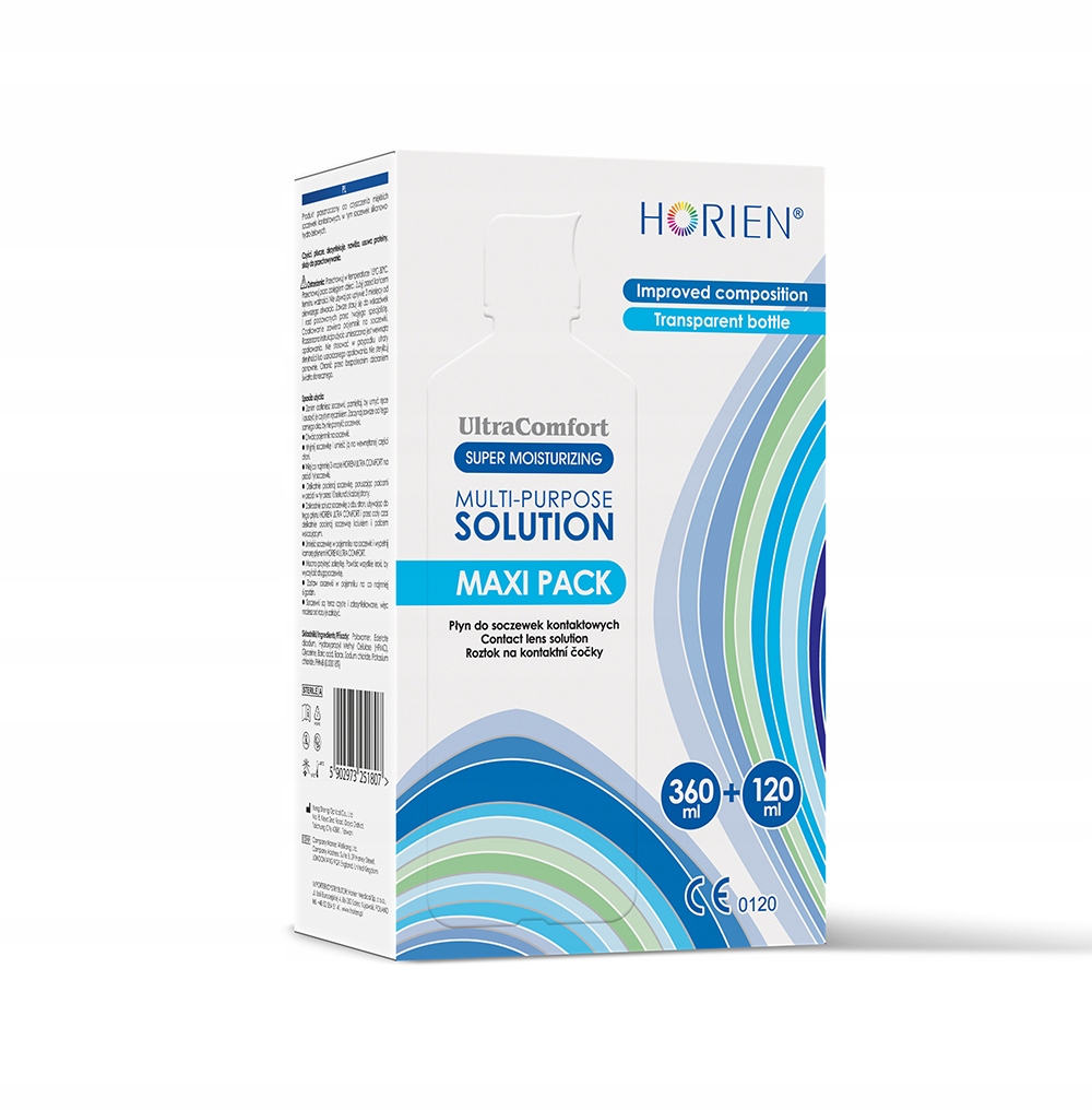 Płyn do soczewek Horien Maxipack 360ml + 120ml Kod producenta maxi