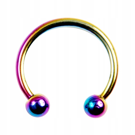 

Kolczyk Podkówka Tęczowa 1,2/6-16/3 mm