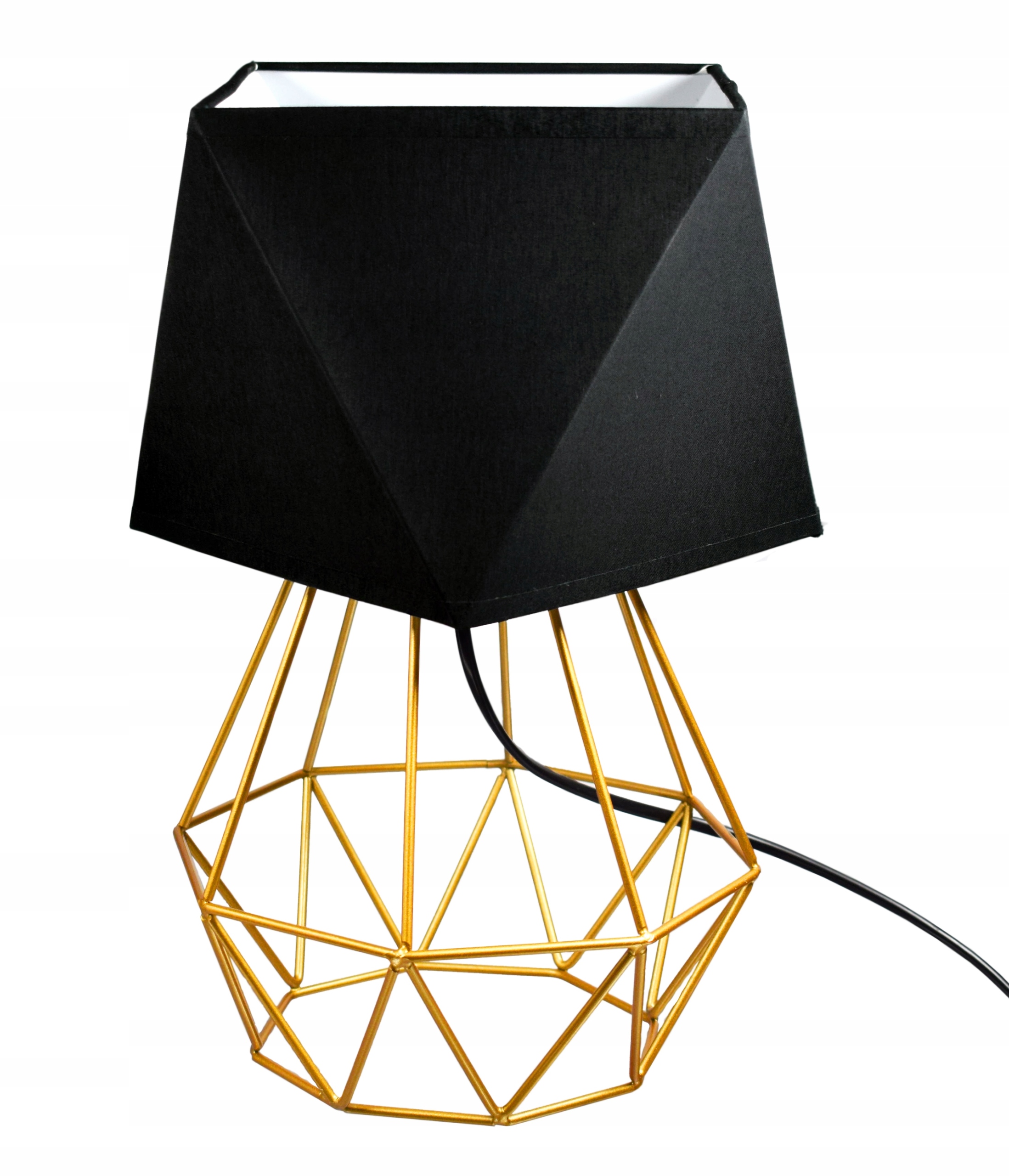 

Lampka nocna Loft abażur diament Złota