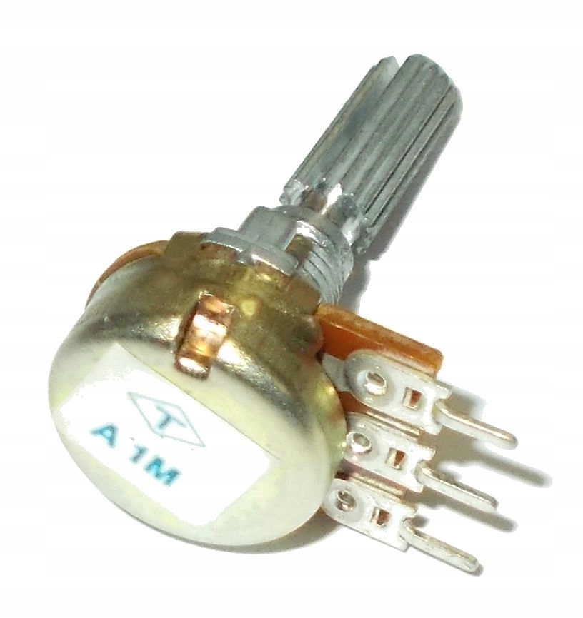 

Potencjometr Obrotowy 1M A1M oś 25 5szt=5zł (3828