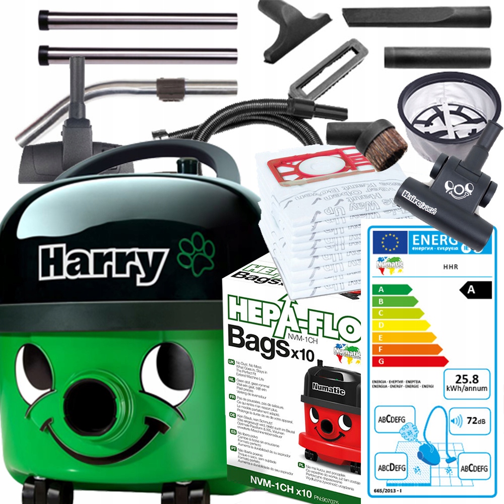 

Numatic Odkurzacz HHR200 Turboszczotka Sierść Pies