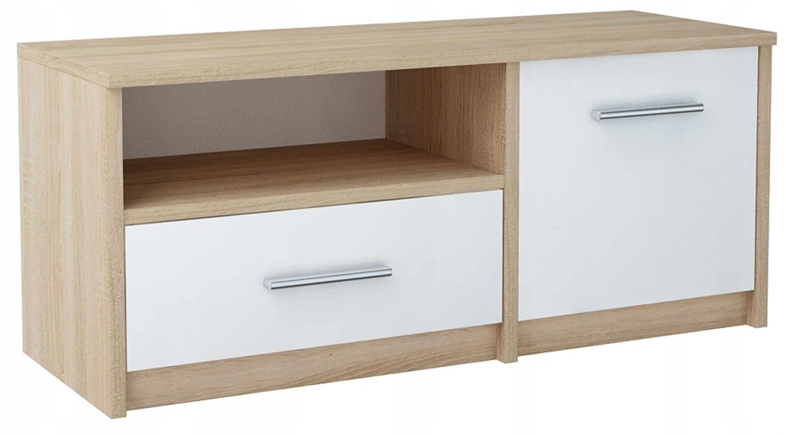 Stolík Rtv Bodo 1D1S Biely-sonoma regál Ufc