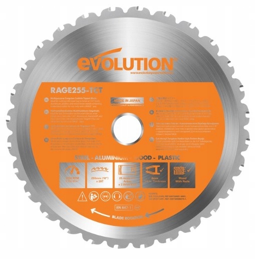 

Evolution Tarcza Uniwersalna Tct 255 x 25.4mm 28z