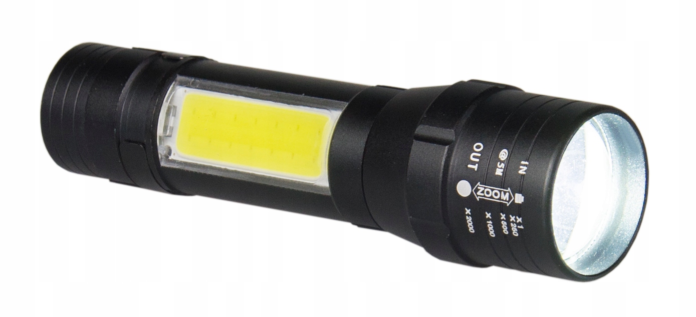 LATARKA TAKTYCZNA LED COB ZOOM XML T6 USB AKU USB Model LB0172