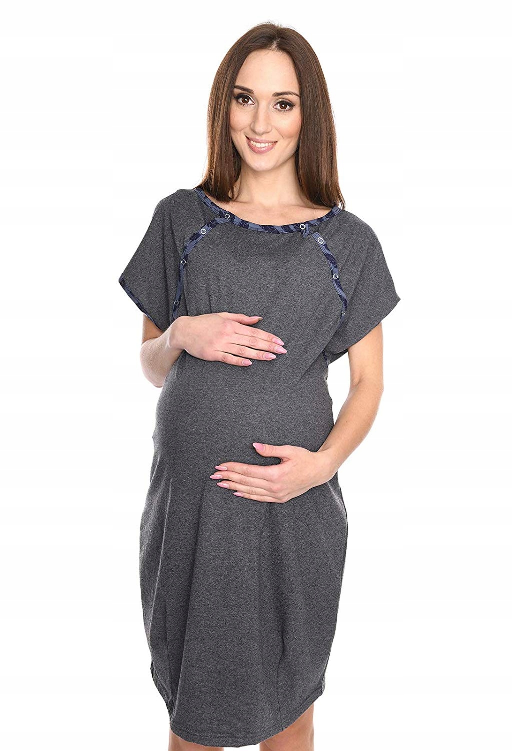 MijaCulture Koszula do porodu granat/gwiazd M80 4 Materiał dominujący bawełna