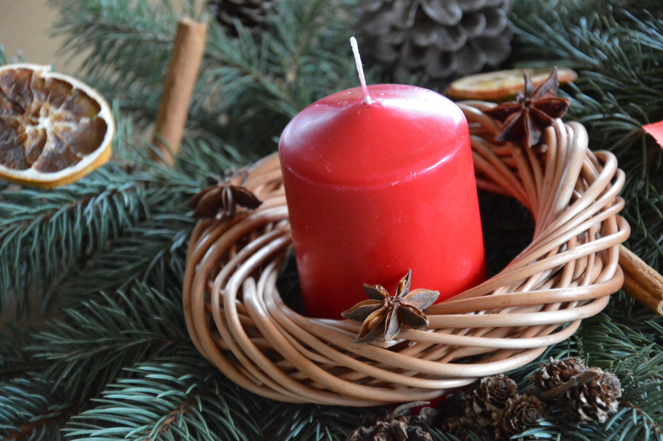 WIANEK podkład pod stroik świąteczny 20cm WIKLINA Marka Sklep Wiklinowy