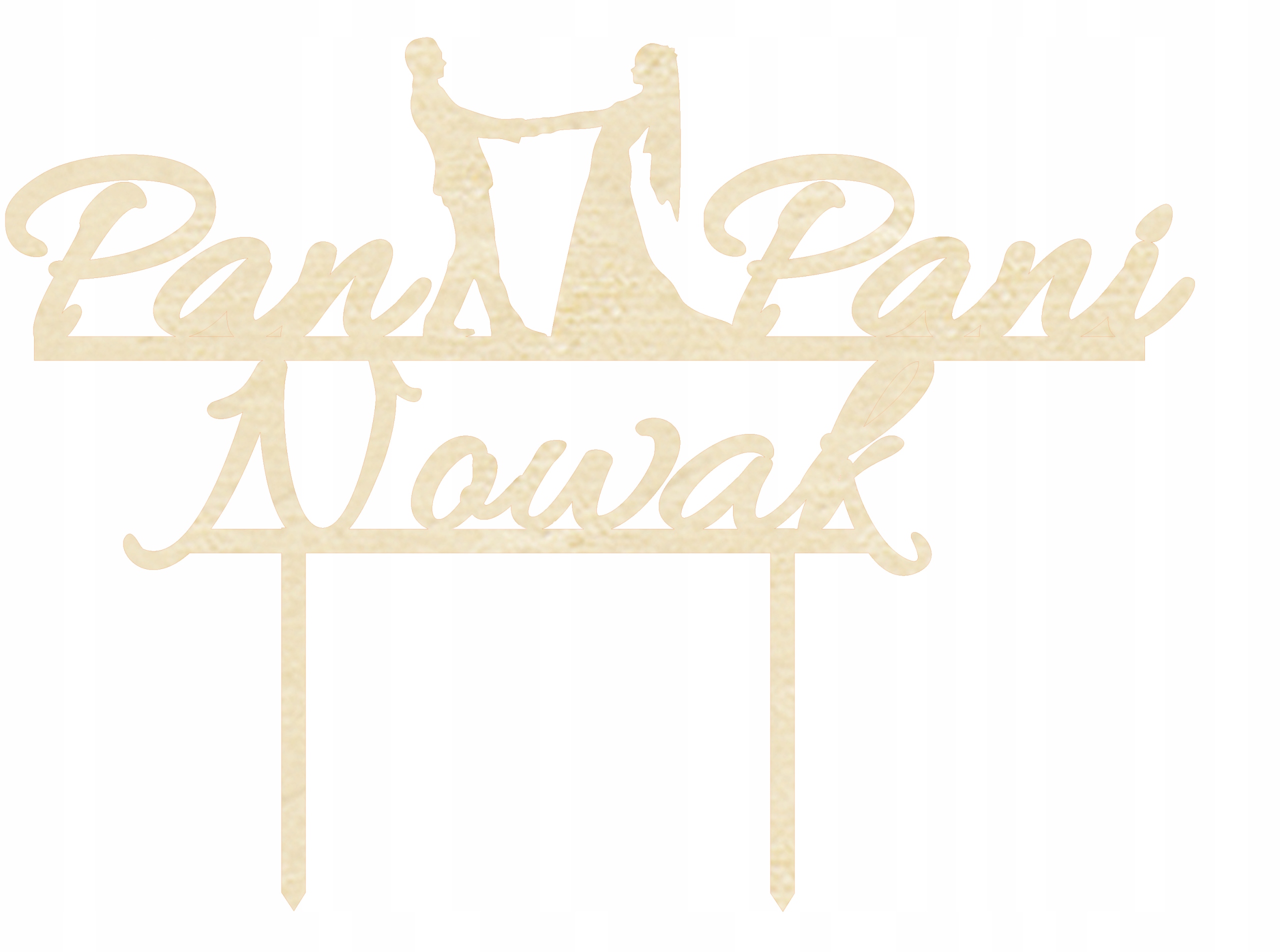 

Topper Toper Ślubny Na Tort Ślub Państwo Młodzi 3