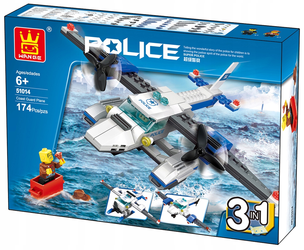 

Klocki Zestaw 3W1 Samolot Wodny 174el