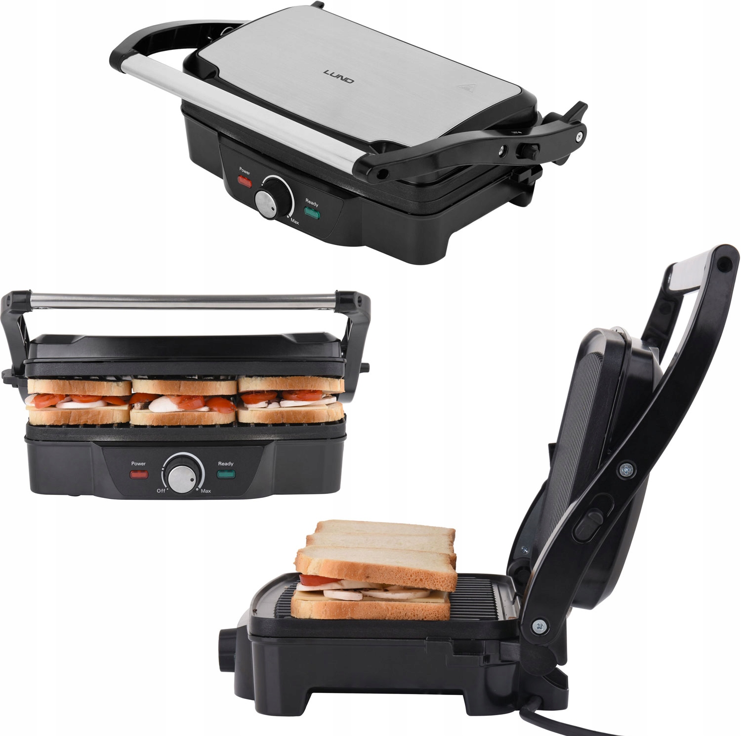 

Grill Opiekacz Elektryczny 1600W Tosty Mięso Ryby