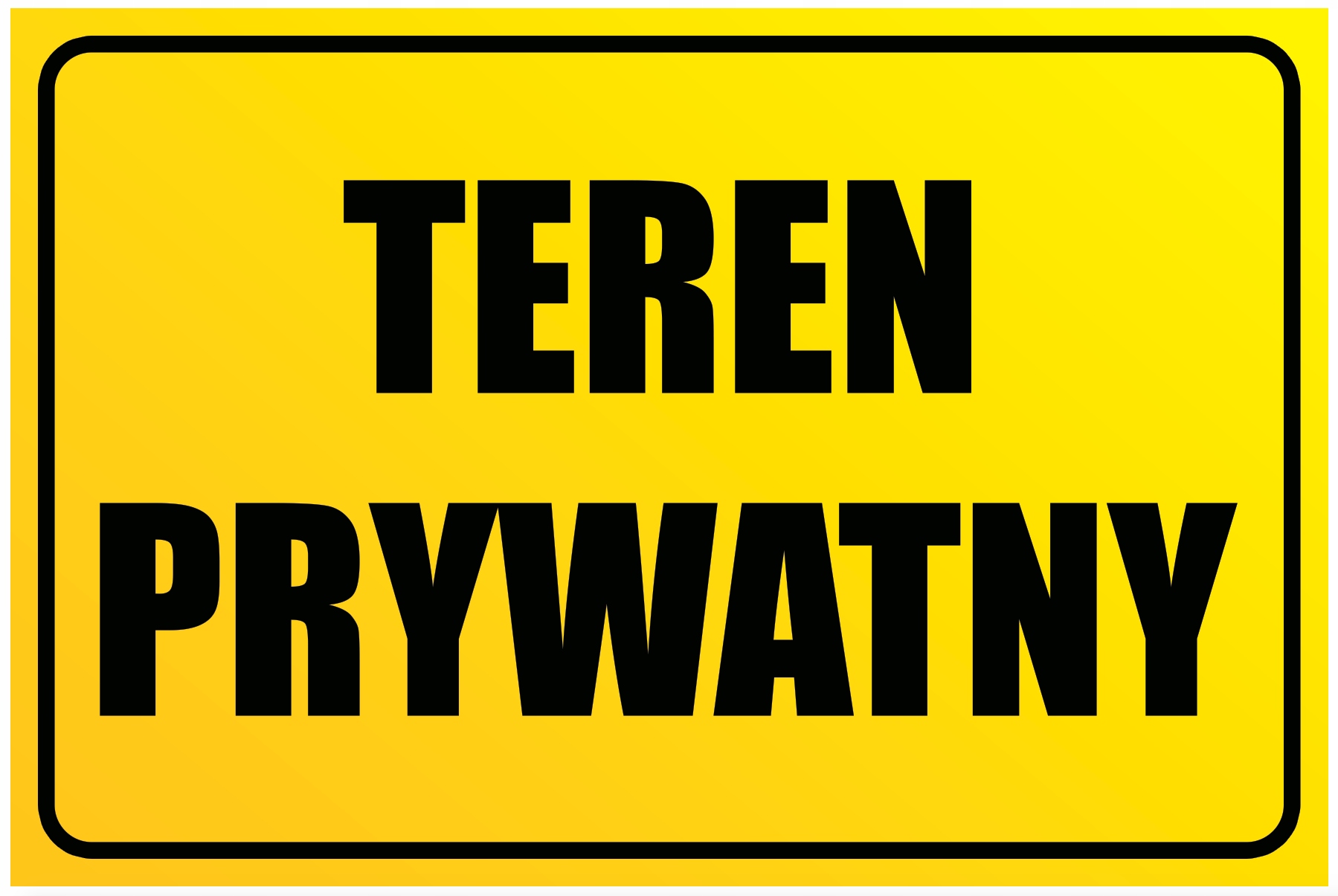 

Teren Prywatny Tabliczka 20x30 Pcv 5mm
