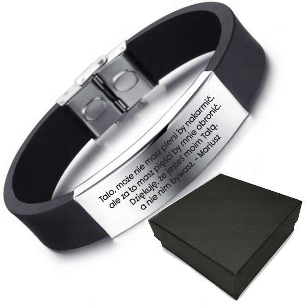 

Bransoletka Dla Taty, Prezent Na Dzień Ojca Grawer