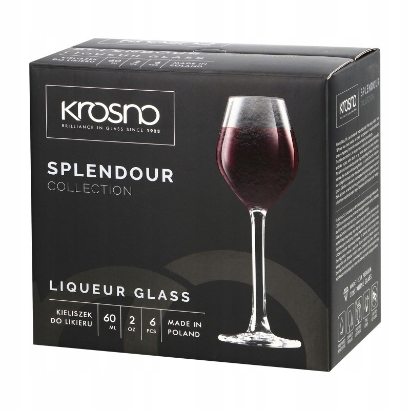 

Kieliszki do likieru wódki 60ml Splendour Krosno