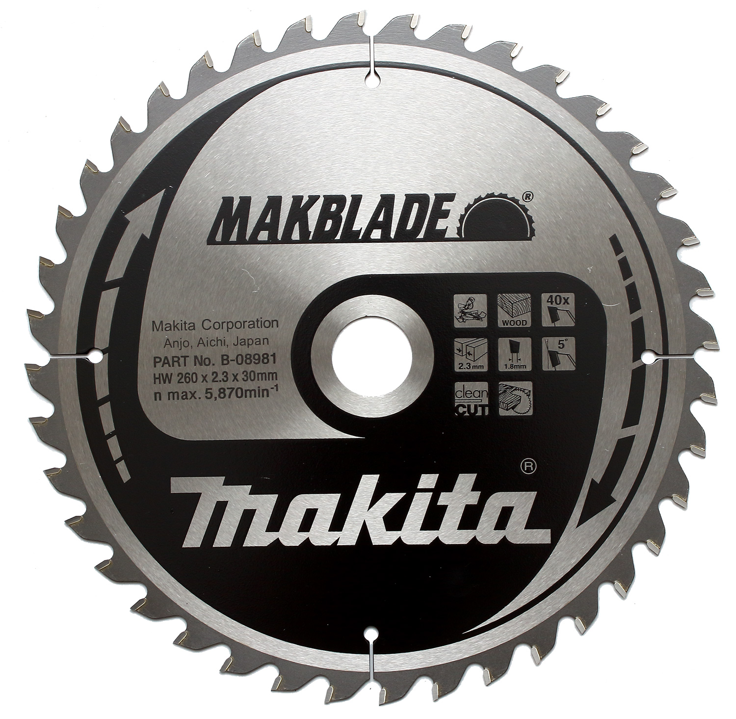 

Makita piła tarcza do drewna 260x30 40z Makblade