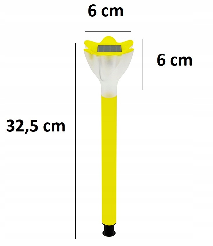 Lampka Ogrodowa SOLARNA LED Flower KWIAT ŻÓŁTA Waga produktu z opakowaniem jednostkowym 0.01 kg