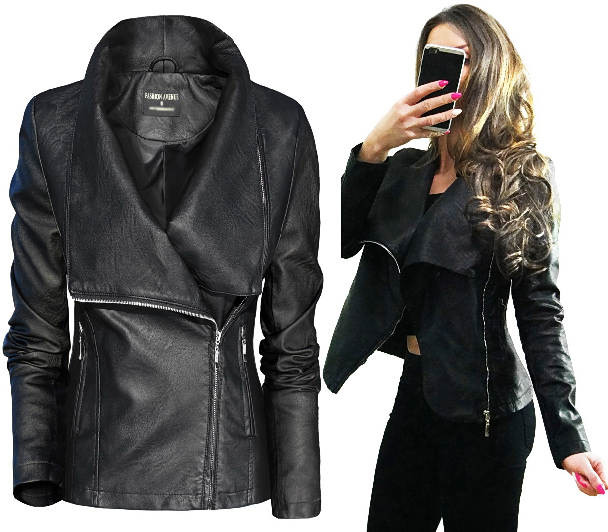 Fashionavenue #96 Kurtka damska Ramoneska Skóra S