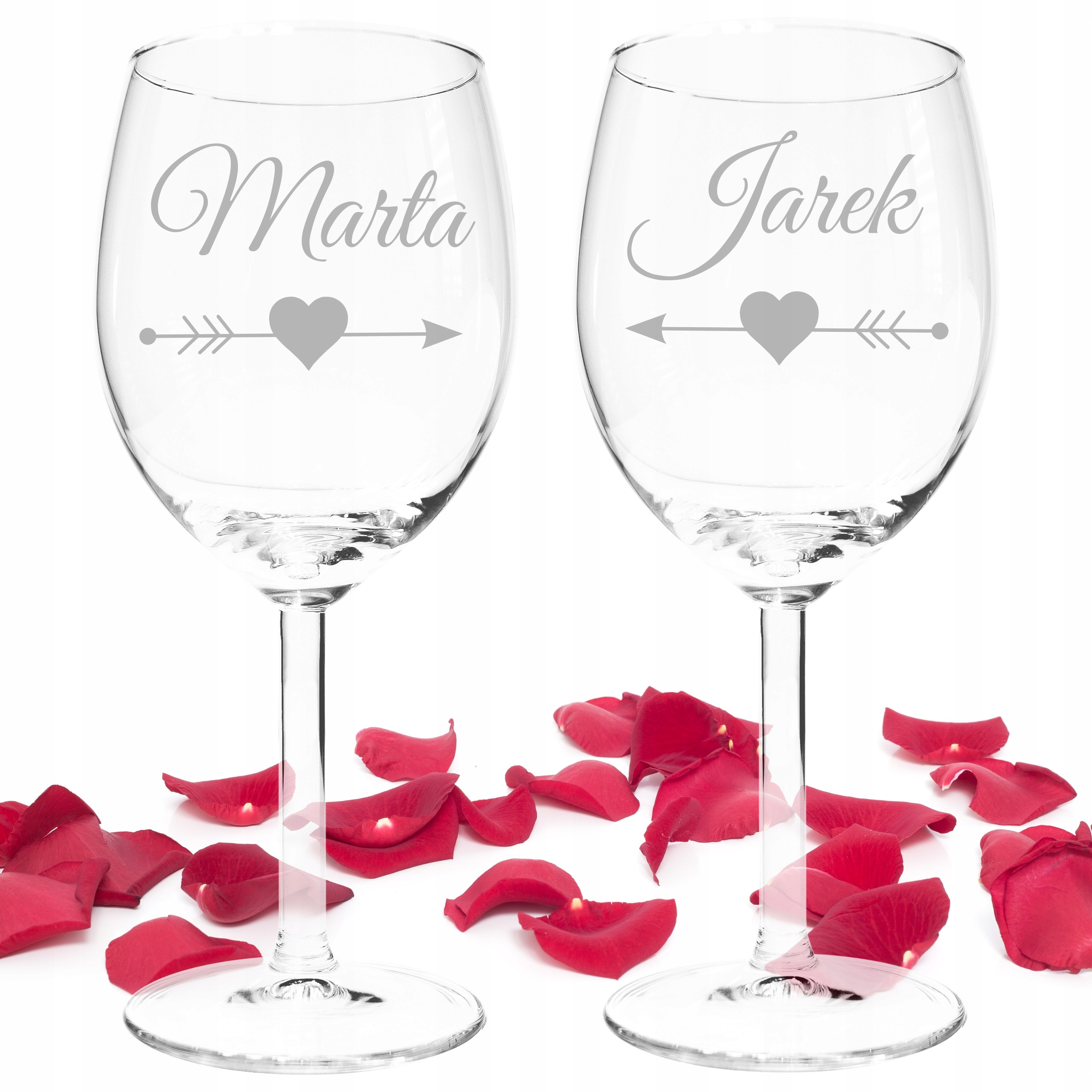 Kieliszki do wina grawerowane Rocznica ślubu Rodzaj szkło