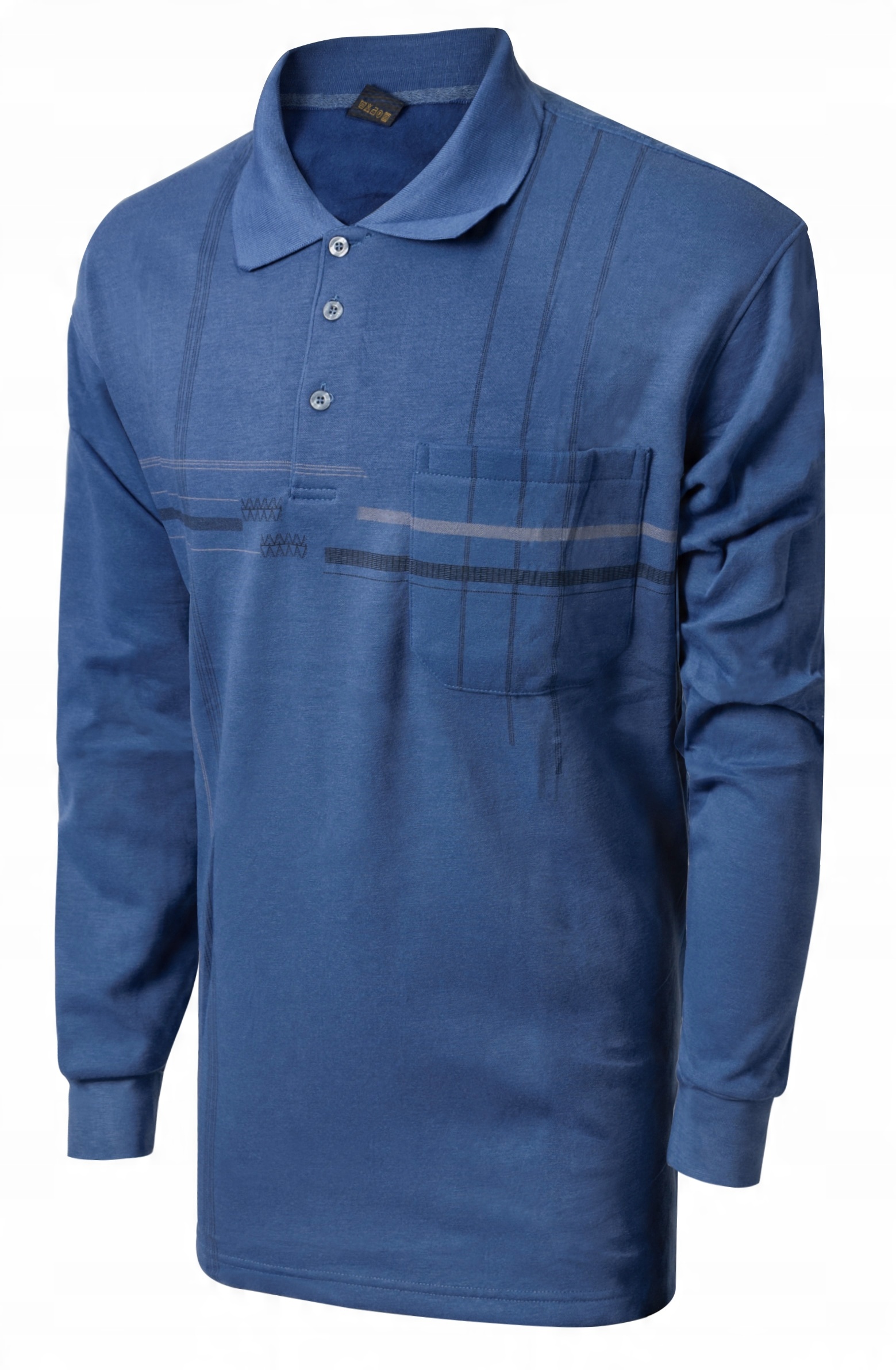

Duża Bluza Męska Cienka Bawełniana Polo 260-05 5XL