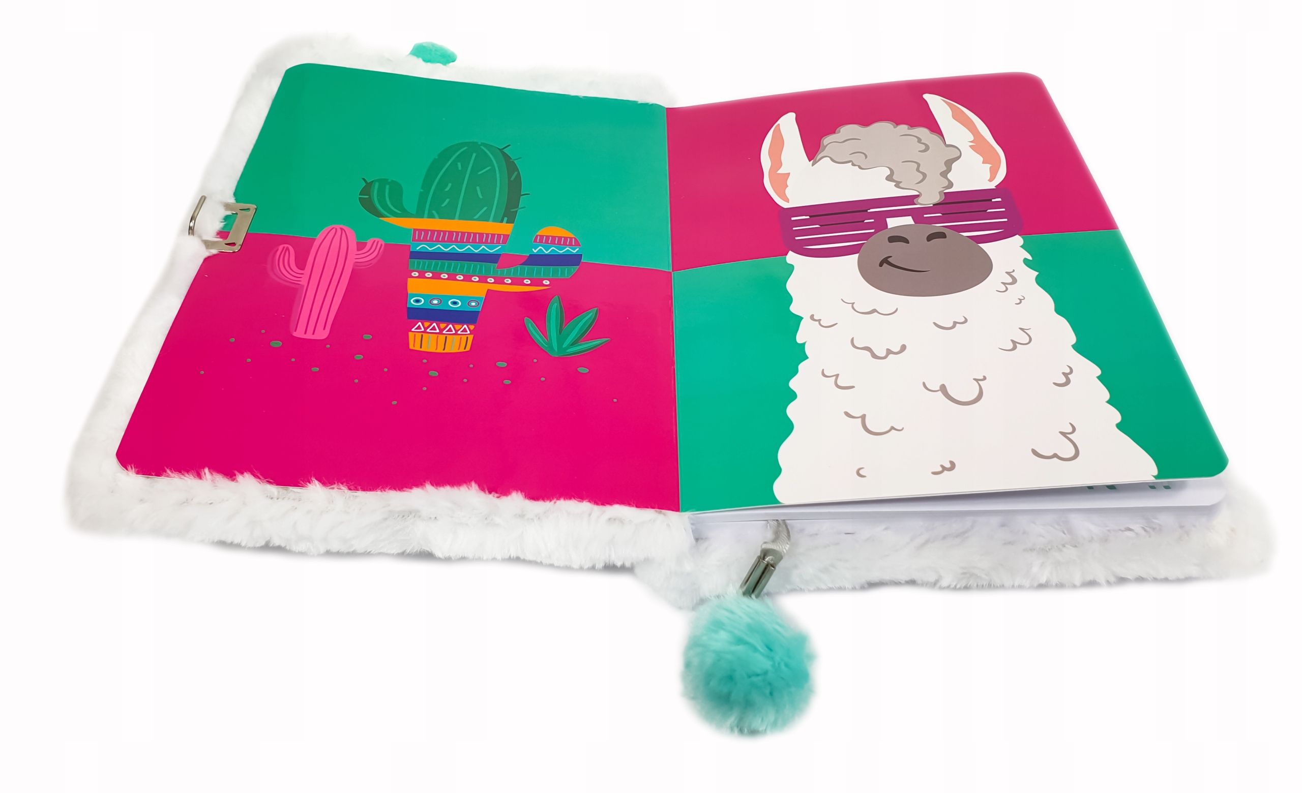 PAMIĘTNIK NA KŁÓDKĘ NOTES WŁOCHACZ PLUSZOWY LAMA Format inny