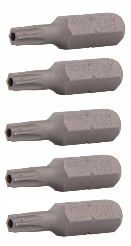 BIT 1/4 6,4mm TORX Z OTWOREM T25H KING TONY 5SZT. 102525U