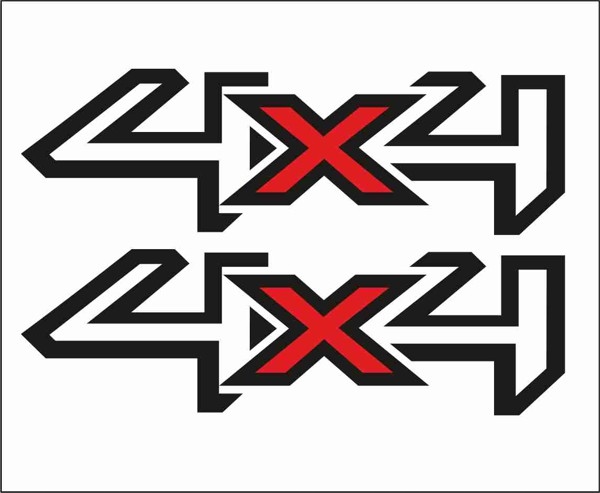 2 Naklejki 4X4 Ford Ranger