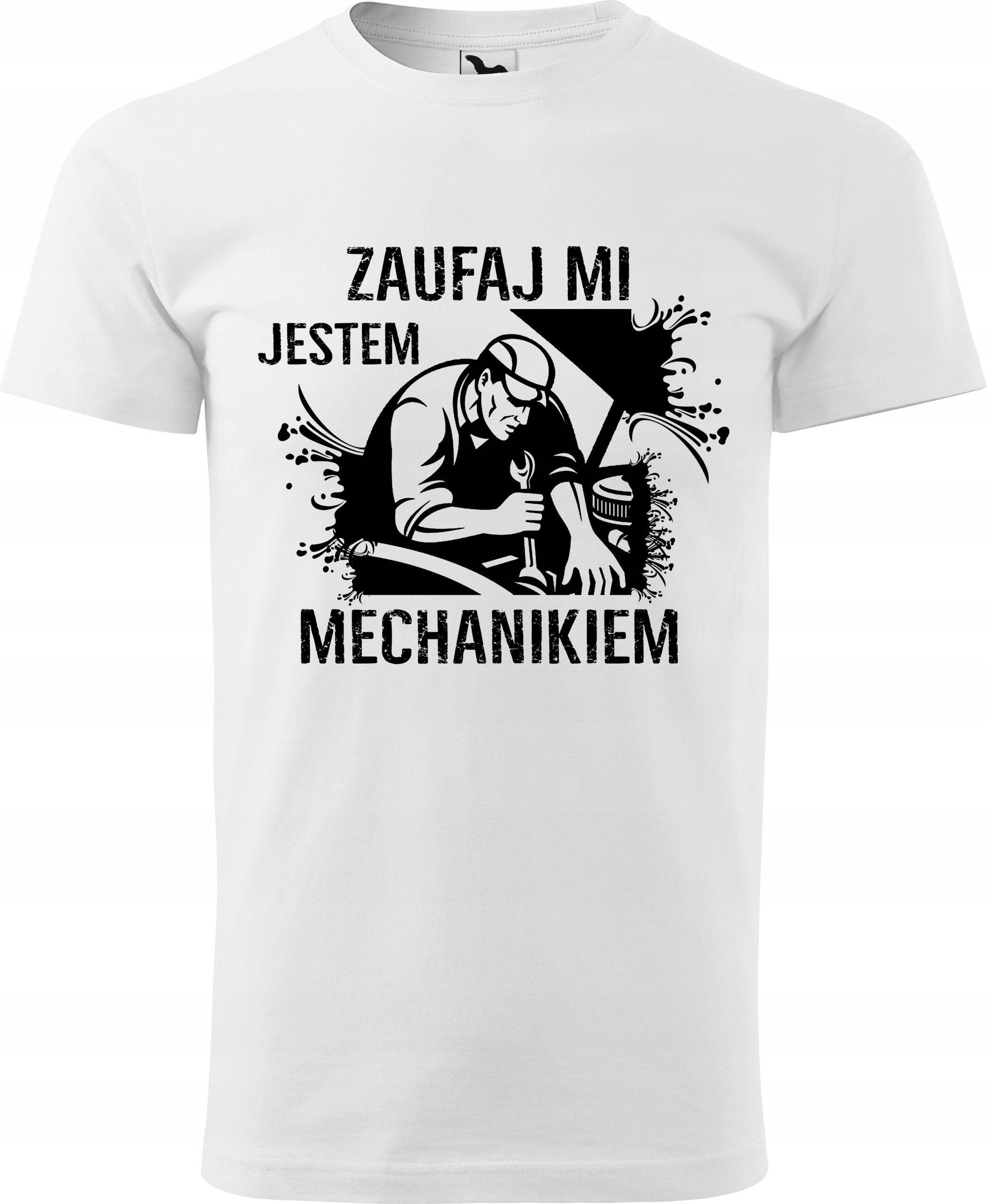 

Koszulka dla Mechanika z nadrukiem biała r 3XL v8
