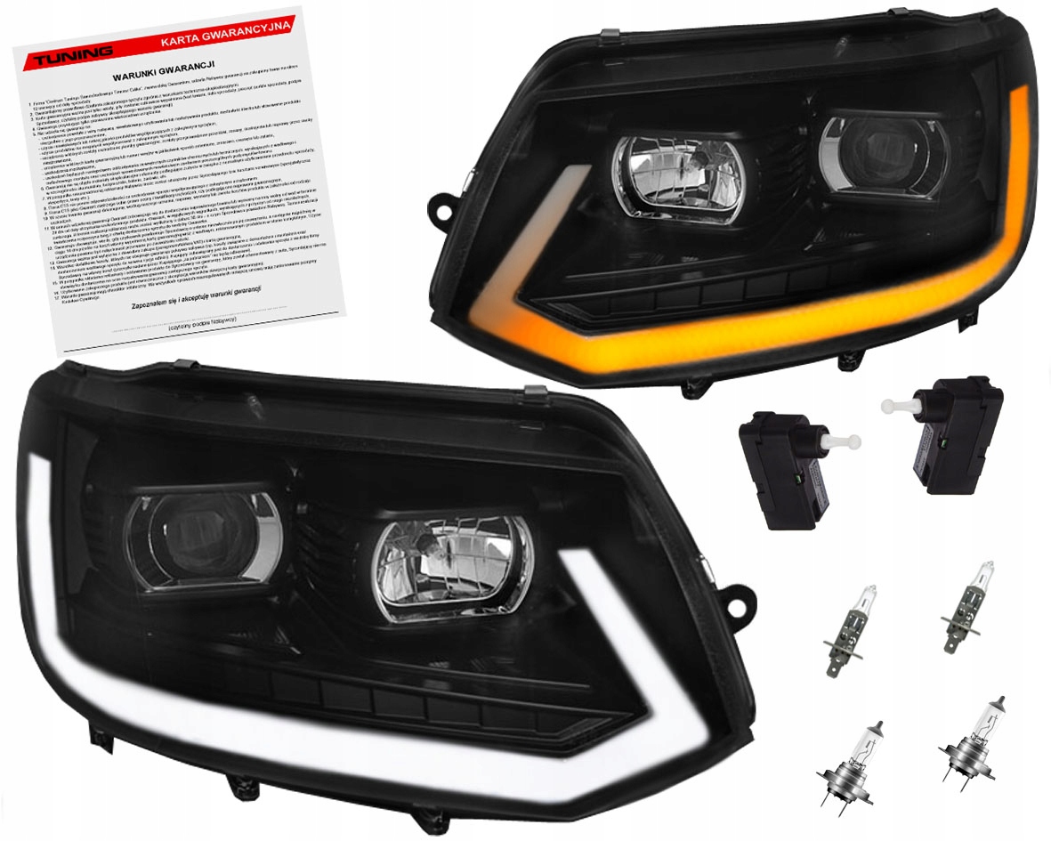 Vw Transporter T5 09-15 Lampy přední světlomety Led Drl projektory H7