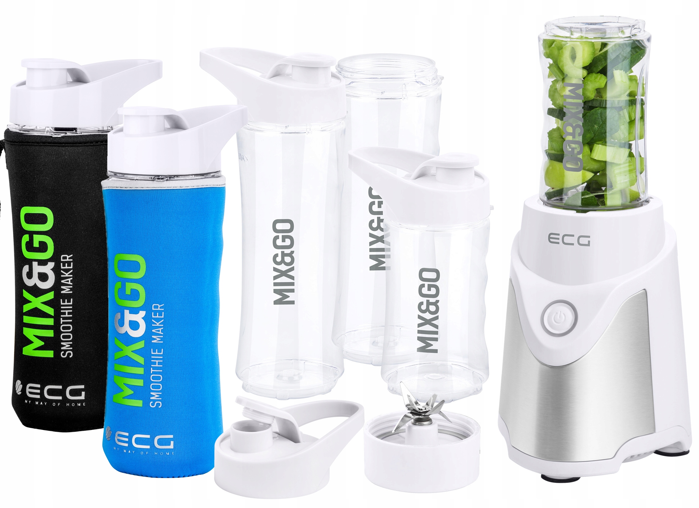 БЛЕНДЕР МИКСЕР для КОКТЕЙЛЕЙ SMOOTHIE ЭКГ 3x БУТЫЛКИ