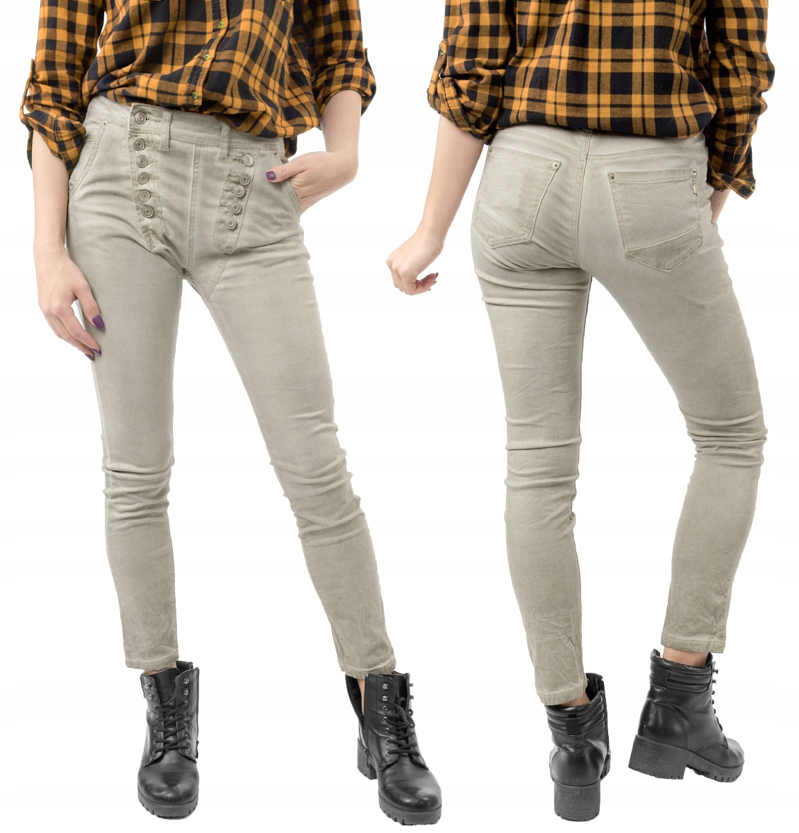 

Rurki Baggy Spodnie Damskie 1839 r 76 cm beżowe