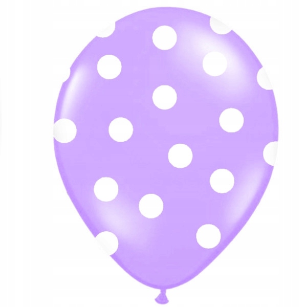 

Balon fioletowy w białe kropki urodziny balony 1sz
