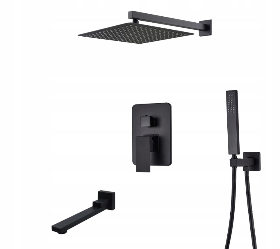 Podomietková Sada Čierna Matná Dažďová Sprcha Box