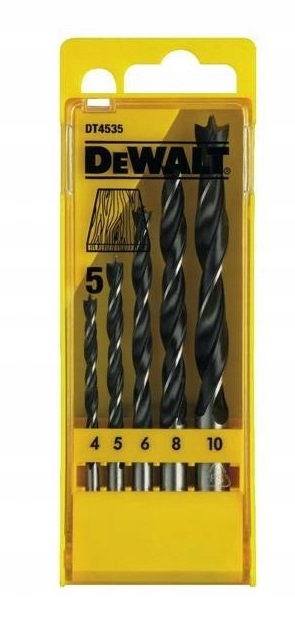 

DeWALT DT4535 zestaw wiertła drewna 5 sztuk 4-10mm